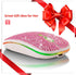 Bling Dazzling Bluetooth Mouse, 2.4GHz Rechargeable Wireless Slim Mouse with USB Receiver, Great Gift for Her
