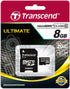 Transcend 8 GB Class 10 microSDHC Flash Memory Card TS8GUSDHC10