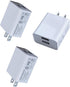 SUPWISER Wall Charger, USB Adapter, 3 Pack 10W Dual Port Quick Charger Plug for iPad iPhone Samsung