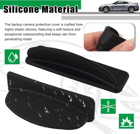 YGDMD Upgraded Rear View Backup Camera Cover,Silicone Back Up Camera for Cars Rain Guard Protective Cover