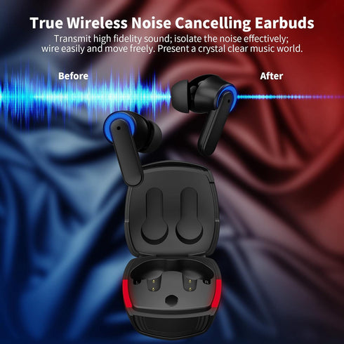Bluetooth 5.3 Headphones for Samsung S24 S23 FE S22 Ultra S21 FE Flip/Fold A54 A14 A13,True Wireless Noise Canceling Earbuds,Bluetooth Earbuds Earphones,Sweat Resistant,HD Mic,Deep Bass for iPhone 15