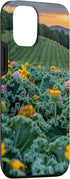 Kale Flower Field Beautiful Sunset Merch 12/12 Sunset iPhone Pro Kale Flower Field Beautiful Graphic Case