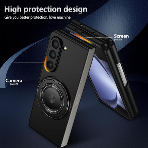 Magnetic Galaxy Z Fold 3 5G Case - Lightweight, Slim Fit Drop Protection, Shockproof Cover, Black
