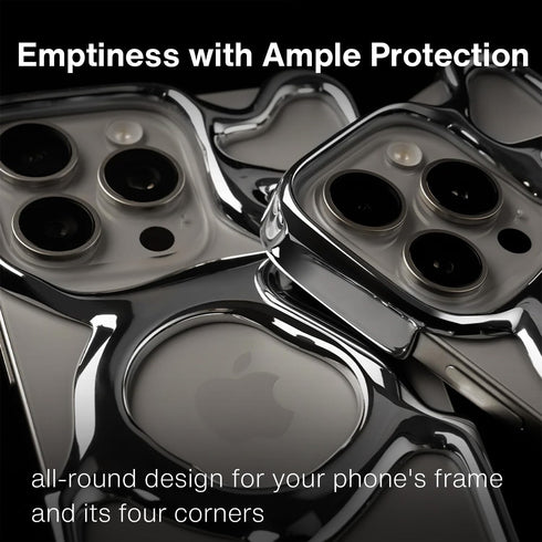 Emptiness Phone Case for iPhone 15 Pro, MagSafe Compatible, Lightweight 22g, Heat Dissipating, Ample Protection