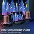 comiso Portable Bluetooth Speaker, Waterproof IP65, 5.3 Bluetooth, 360 HD Sound, TWS Stereo Pairing, Built-in Mic,