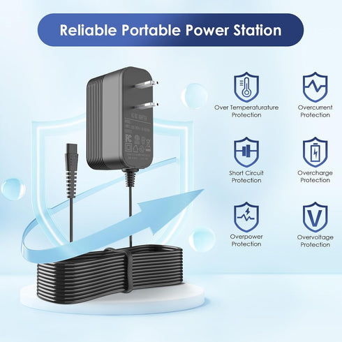 Charger for Voweek Electric Spin Scrubber, Compatible with Voweek VWS211/SP02/LABIGO LA1 Power Cord