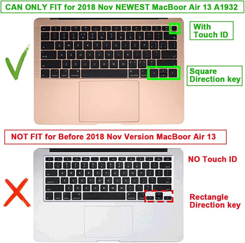 Arabic Language Silicone Keyboard Cover for MacBook Air 13 with Retina Display and Touch ID 2020 2019 2018 Model A1932