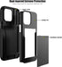 Nvollnoe iPhone 15 Pro Max Case with Card Holder, Heavy Duty Protective Dual Layer Shockproof Slim Wallet Phone Cover