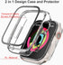 12 Pack Case with Tempered Glass Screen Protector for Apple Watch Series 10 42mm, Full Matte Leopard PC Cover