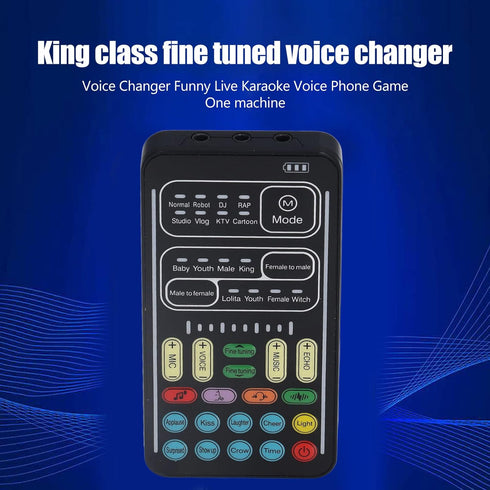 Portable Voice Changer, Handheld Bluetooth Disguiser with Sound Effects, Mini Gaming Sound Card