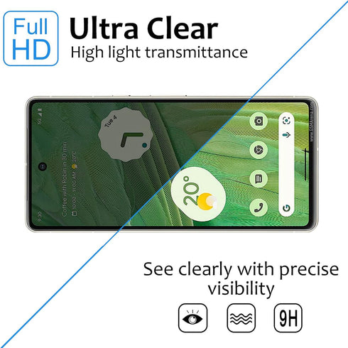 3 Pack Anti-Spy Tempered Glass Privacy Screen Protector for Google Pixel 7 - Ultra HD, Bubble-Free, 9H Scratch