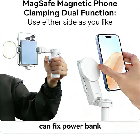 X JIAYOSEE 2026 New Pocket Selfie Stick: Magnetic/Clamp Dual Mount, Multi-Angle, Tripod, Wireless Remote, Fill Light