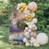 Jnbasdffb 6.6 Forest Flowers Wedding Arch Cover,Stretchy Spandex Arch Backdrop Stand Covers FT,Pink Green Oil Painting