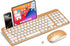 Guiheng Wireless Keyboard and Mouse Combo with Phone Tablet Holder, Rechargeable Dual-Mode (Bluetooth