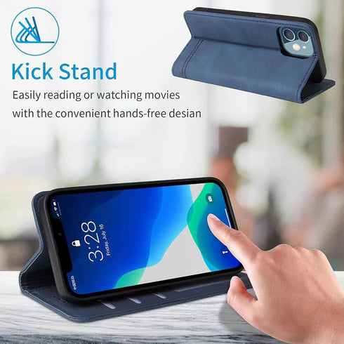 iPhone 11 Wallet Flip Case, 6.1 Inch with Shockproof TPU Interior, Credit Card Holder, Full Body Protection