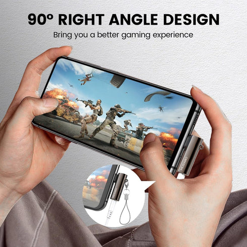 MOSWAG Right Angled USB C to 3.5mm Headphone Adapter, Zinc Alloy, Compatible with iPhone 15 Plus, Samsung Galaxy