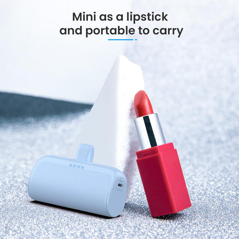 Mini Portable Charger Power Bank for iPhone, 5200mAh Ultra-Compact PD Fast Charging Battery Pack, Compatible with iPhone