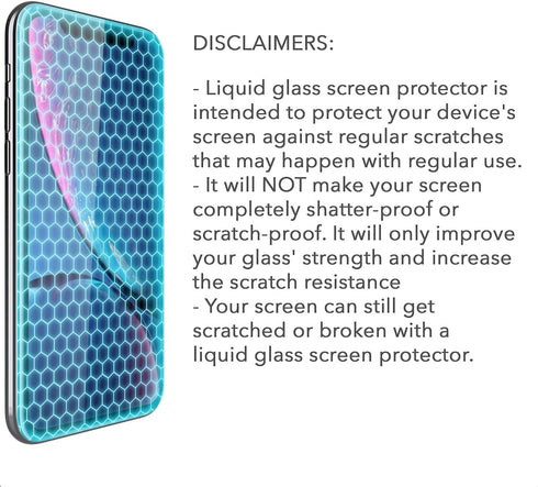 Liquid Glass Screen Protector for Smartphones/Tablets/Watches - Wipe On Nano Protection for Up to 4 Devices.