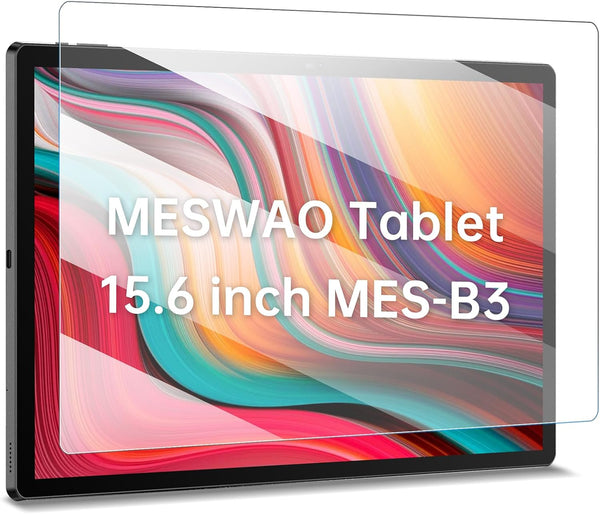 MESWAO 2 Pack Screen Protector 15.6 Inch Tablet, Tempered Glass Film Only