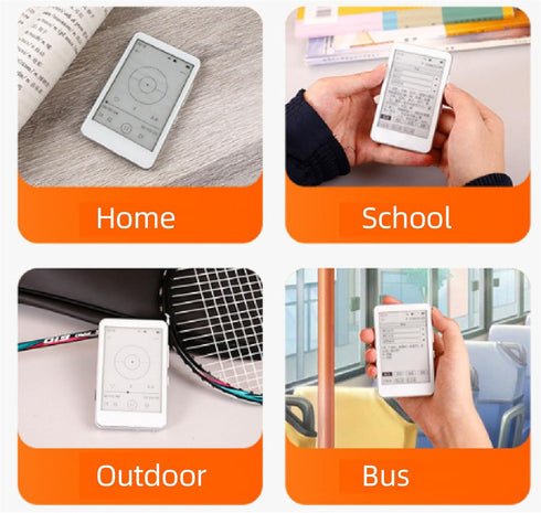 VBESTLIFE 2.7in 2 1 MP3 5.0 Ink Screen eBook Reader, in E Book Reader Player, HiFi Sound Bluetooth Music Player, Type C