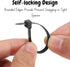 Bates 200 Pack Black 4 Inch Cable Zip Ties - Electrical Tie Wraps, Cord Ties