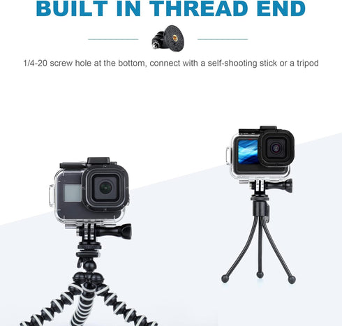 Tripod Mount Adapter for GoPro with Thumb Screws, Compatible with GoPro Hero 12 11 10 9 8 7 6 5 4 3 3+ 2 1