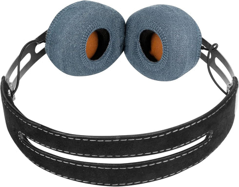 Geekria 2 Pairs Knit Headphones Ear Covers, Washable & Stretchable Protectors for Over-Ear Headsets, Size S/Blue