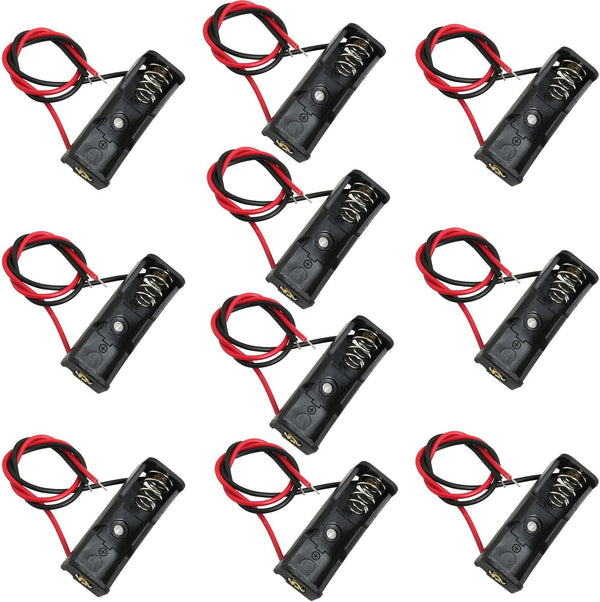 10PCS 12V 23A Battery Holder, Black Battery Case with Leads Wires