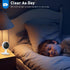 Small Security Camera, Upgraded Indoor Monitor for Pets, Dogs, Babies, Smart WiFi Home Monitor, App Control (White,