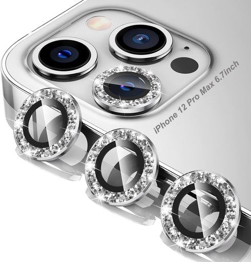 Tensea 9H Tempered Glass Camera Lens Protector for iPhone 12 Pro Max (6.7", 2020) - Glitter Cover Screen Protector