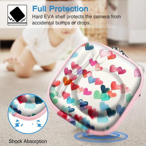 Fintie Protective Case for Fujifilm Instax Mini 12/11/99/8/7s/90/70 Instant Camera - Shockproof Hard Shell with