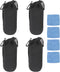 PATIKIL 4 Pcs Camera Lens Pouch, 4" ID x 10" H Drawstring