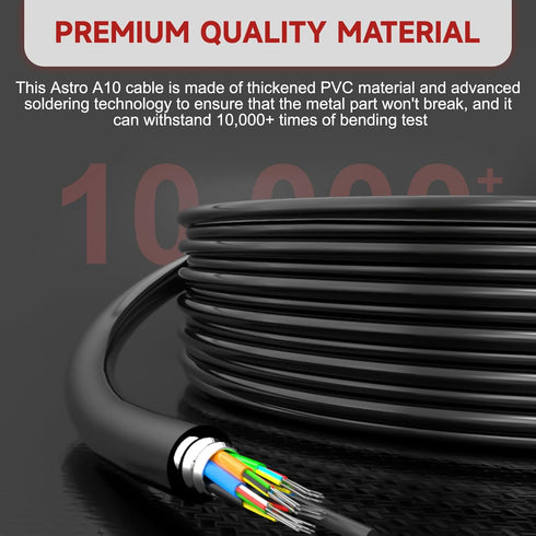 A50 Headset Cord with Inline Mute & Volume Control, Compatible with Astro A10, A30, A40TR, A40, A50 Headsets
