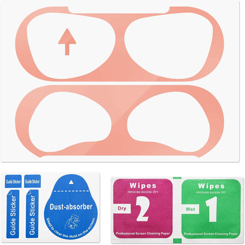 Senbos Metal Dust Guard for Apple AirPods 3 Case Ultra Slim Protective Film,