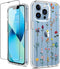 GiiKa iPhone 13 Pro Case with Screen Protector, 6.1 inch Clear Shockproof Floral Hard Case with TPU Bumper Cover,