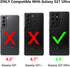 Vofolen for Galaxy S21 Ultra Wallet Case, Credit Card Holder, 4-Card Flip Cover, Dual Layer Protective Hybrid Hard