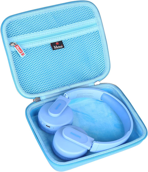 Mchoi Shockproof Carrying Case for Philips K4206 Kids Wireless On-Ear Headphones, Blue, Case Only