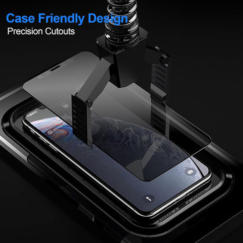 iPhone 13 Privacy Screen Protector 2+2 Pack, 6.1" Tempered Glass, Anti-Spy, Camera Lens Protector, Bubble Free, Case
