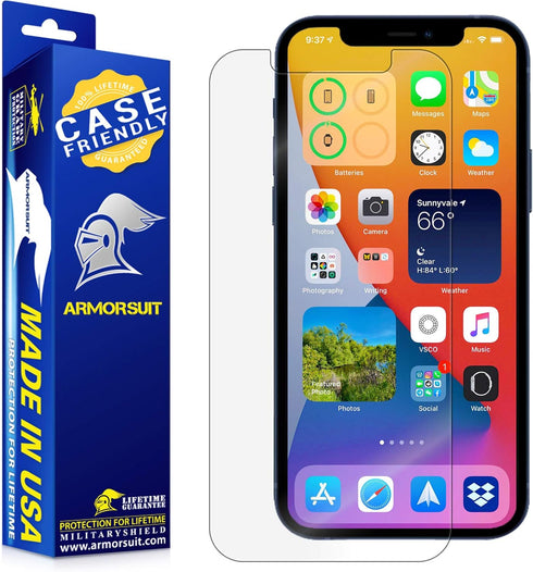 ArmorSuit MilitaryShield HD Clear Screen Protector for iPhone 12 Pro (6.1") - 5G, Case Friendly, Designed for