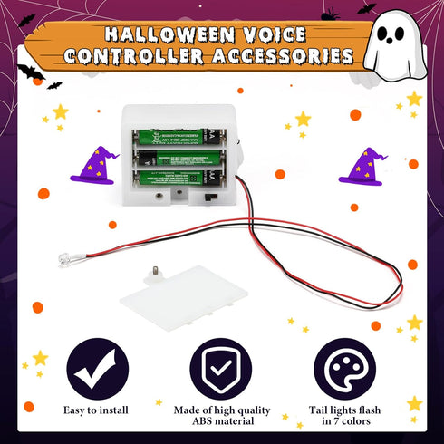 Halloween Sound Sensor, Scary Sound Speaker Machine for Indoor Outdoor Party Decoration (4 Pcs)