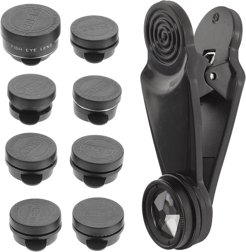 KAJNBN 10-in-1 Phone Camera Lens Kit with Wide Angle, Fisheye, and Macro Lenses