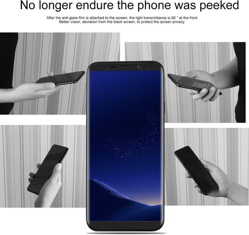 Galaxy S8 Plus Privacy Screen Protector, 2-Way Anti Spy Full Adhesive Nano Shield Soft Film (NOT Tempered Glass)