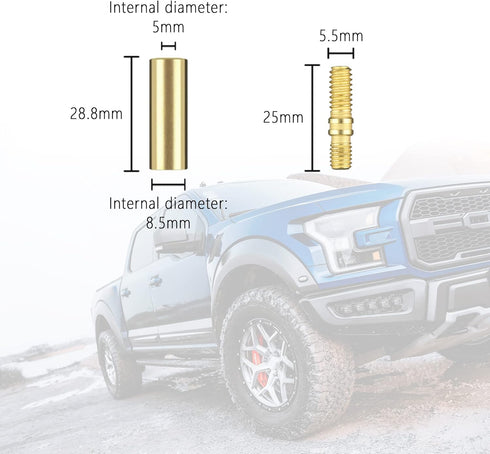 13 PCS Truck Antenna Adapter Accessories for Truck/Car Kit, 11 Screws & 2 Rubber Washers Replacement for Toyota, Jeep,