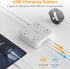 TESSAN 10 ft Extension Cord, Surge Protector Power Strip with 3 USB, Flat Plug, 4 AC Outlets