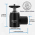 SIOTI Mini Tripod Ball Head - Swivel Mini Ball Head, Panoramic 360° Vertical Pan 90°, Compatible with Projector/DSLR