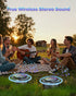 ssouwao IP67 Bluetooth Shower Speaker, Waterproof Portable Speakers with Suction Cup, Lights Show, Built-in Mic, Mini