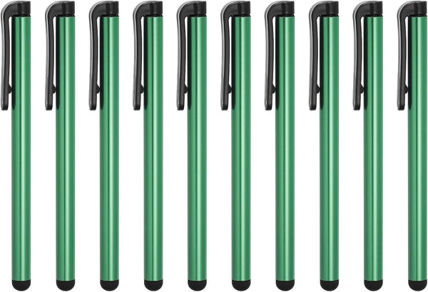 MECCANIXITY 10pcs Green Stylus Pens for Touch Screens, Universal Capacitive Pencil Sensitivity for Phone Tablet Devices