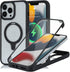 Cavor iPhone 12 & 12 Pro MagSafe Case with Built-in Screen Protector & Stand - Black Protective Phone Case