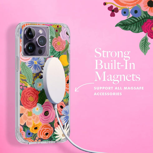 Rifle Paper Co. iPhone 14 Pro Max Case, Compatible with MagSafe, 10ft Drop Protection, Floral Pattern, Garden Party