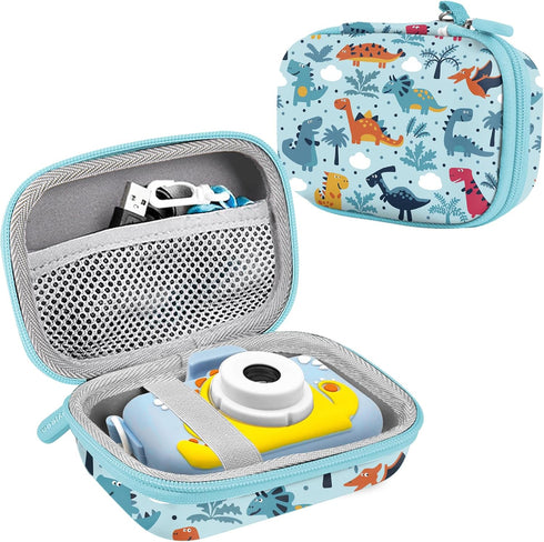Leayjeen Kids Camera Case, Compatible with OUTUVAS/Goopow/Mgaolo/Kids Digital Video Camcorder, Light Blue